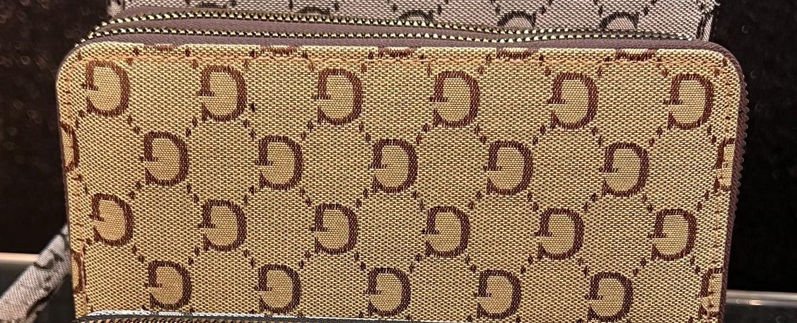 Wallet women's long clutch bag, G-type large-capacity zipper ladies wallet card bag