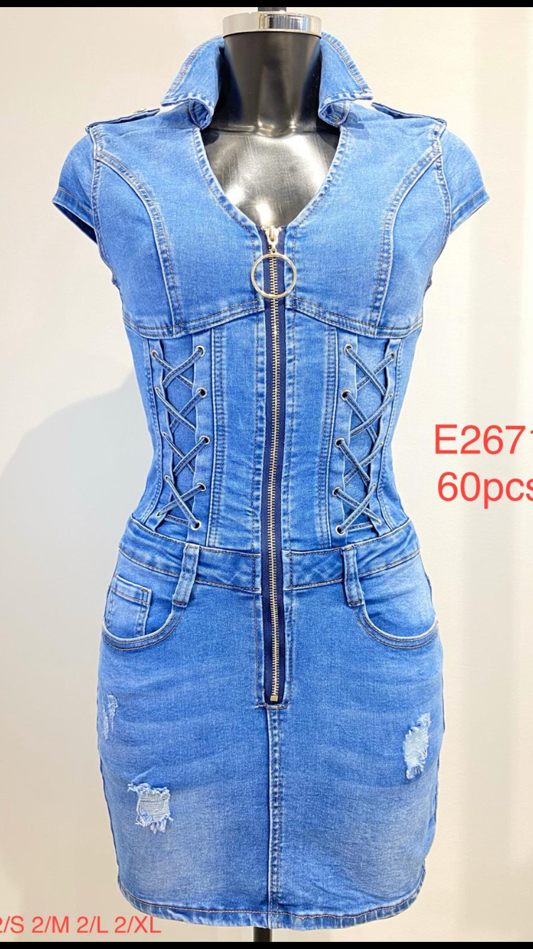 Denim Mini Dress E2671 (Copy)